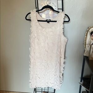 H&M White Textured Mini Dress